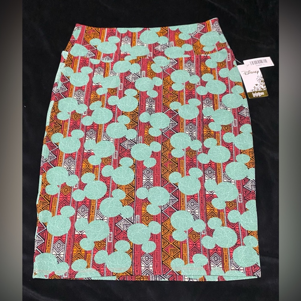 NWT Large Disney high waist stretchy fun skirt Measurements in pics knee length - Picture 3 of 11
